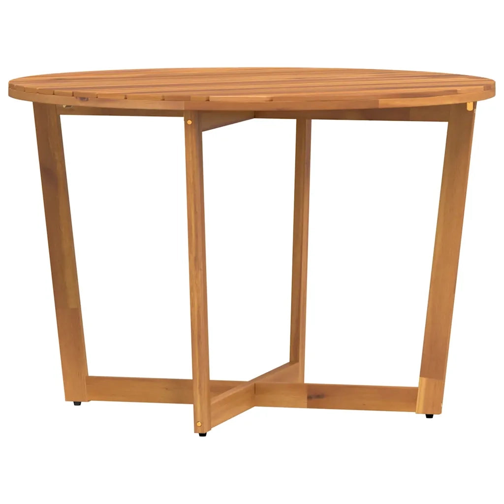 Tavolo da pranzo rotondo da giardino Ø110x75 cm in Legno Massello di Acacia 4108135