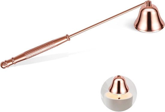 Accessorio per estinguere le fiamme delle candele - con lunga maniglia - Lont per candele metallico - con lunga maniglia per candele profumate - Per spegnere le fiamme delle candele