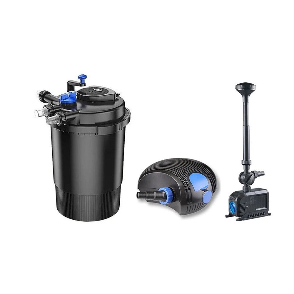 SunSun Kit PRO CPF fino a 4000 litri con filtro pressurizzato, UV-C, pompa professionale e giochi d'acqua