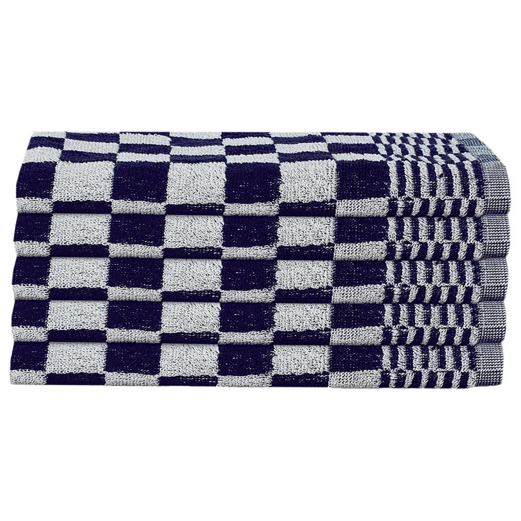 Set Strofinacci 20 pz | Teli per bagno in Cotone Blu e Bianco