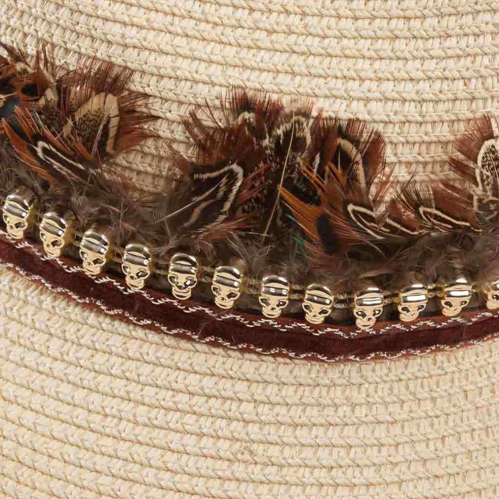 Cappello panama panna con decoro 58