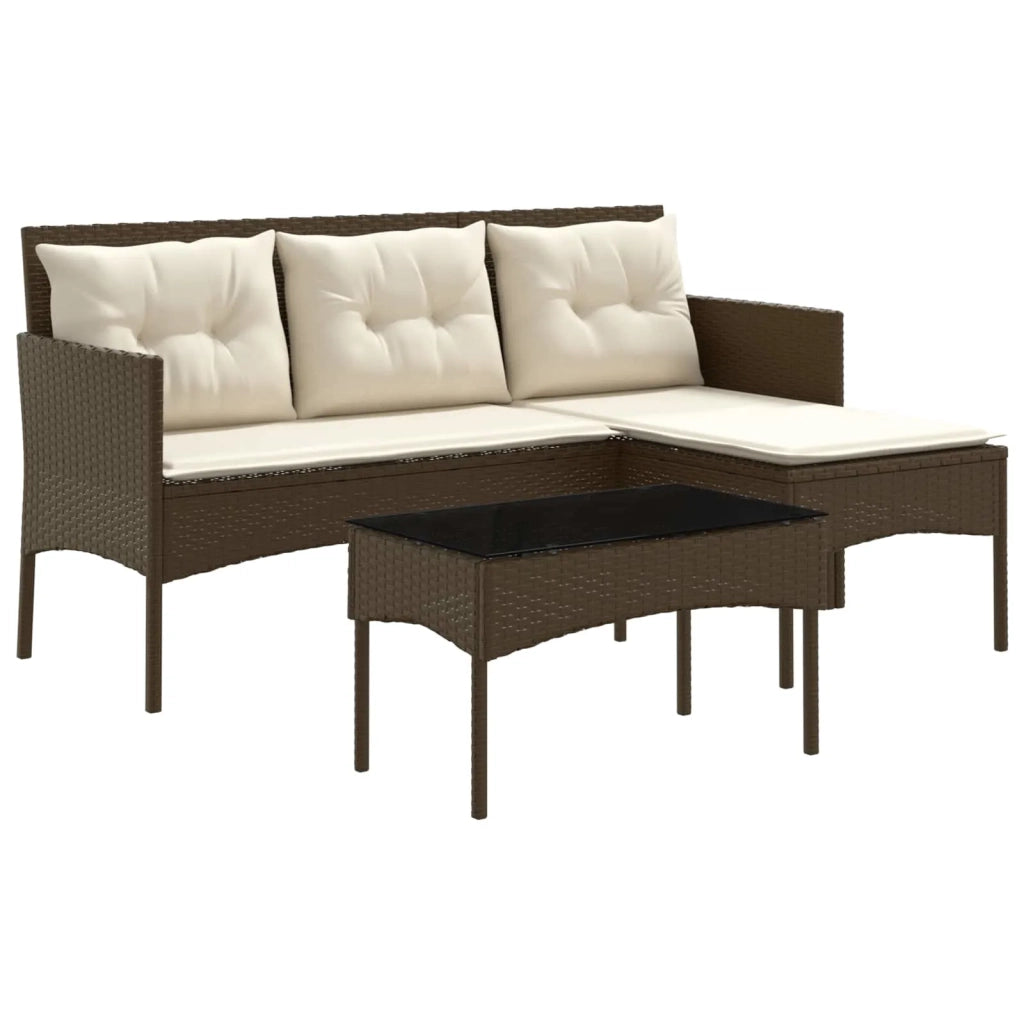 Set Divano da Giardino con cuscino 2 pcs polyrattan 4103804