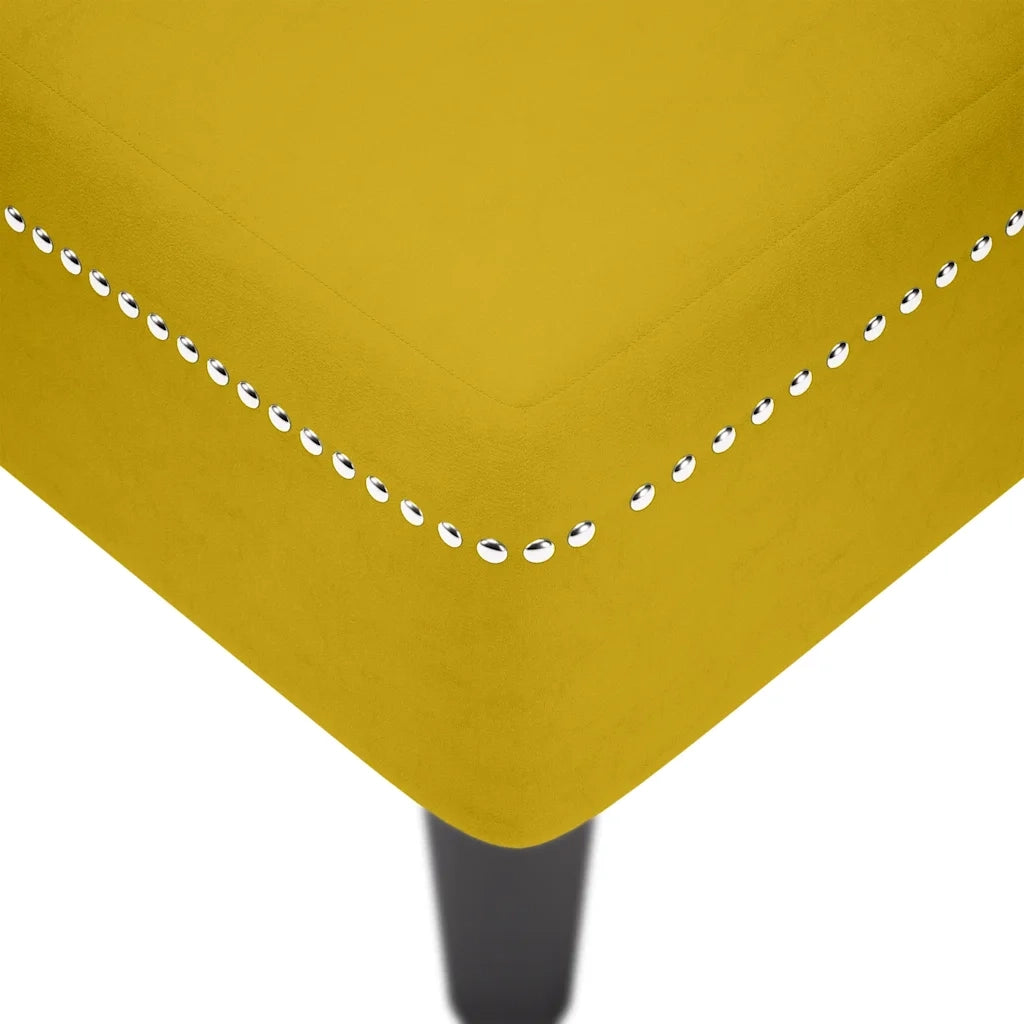 Sdraio con Cuscino e Bracciolo Destro in Velluto Giallo 4009778