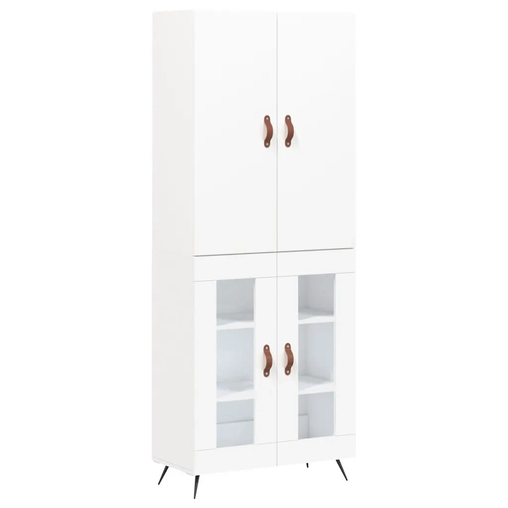 Credenza | Madia | Buffet da pranzo | Armadio da pranzo Bianca 69,5x34x180 cm in Legno Multistrato