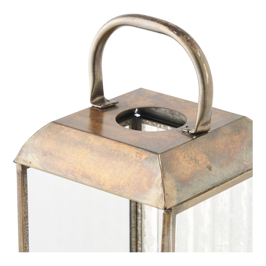 Lanterna Herslev, Ottone, Vetro, 12x12x49 cm