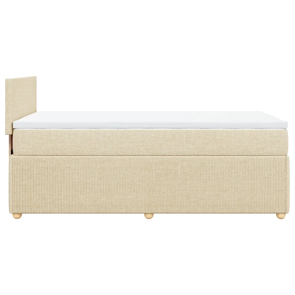 Giroletto a Molle con Materasso Crema 80x200 cm inTessuto 3289581
