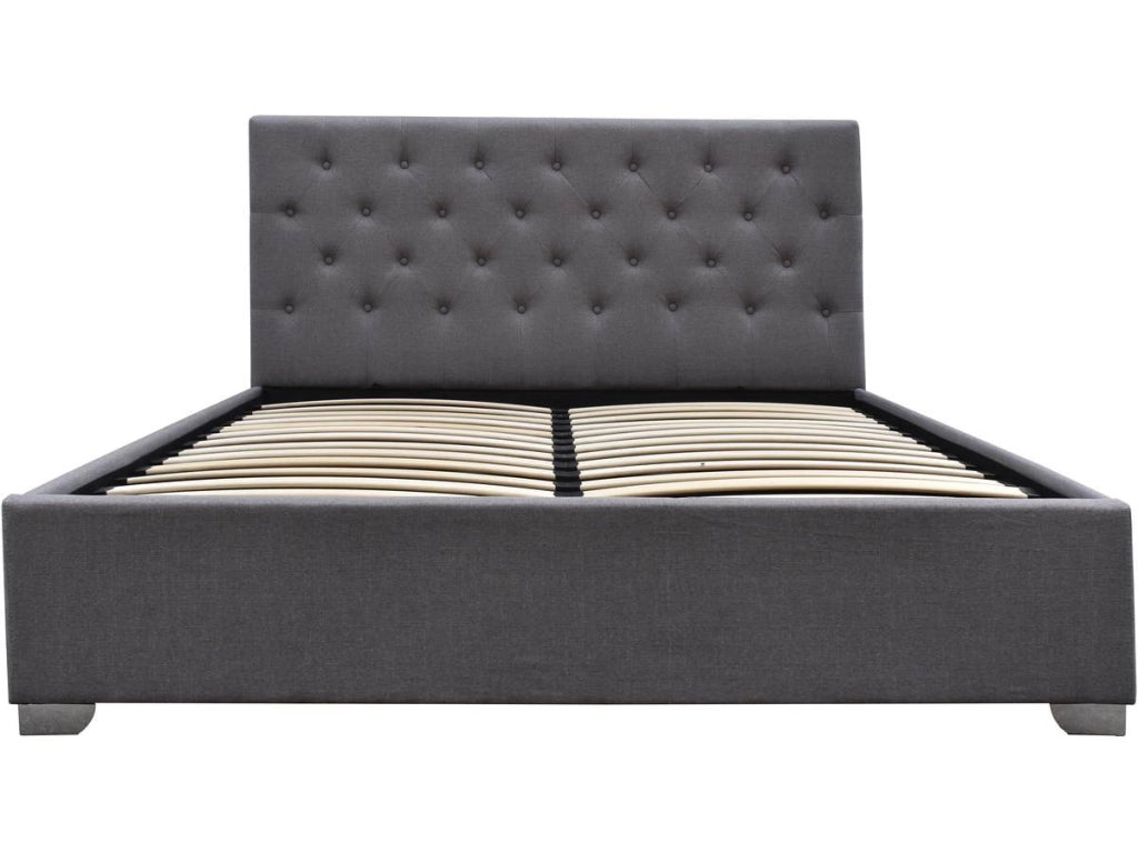 Letto matrimoniale con contenitore "TINO" - 180 x 200 cm - Grigio