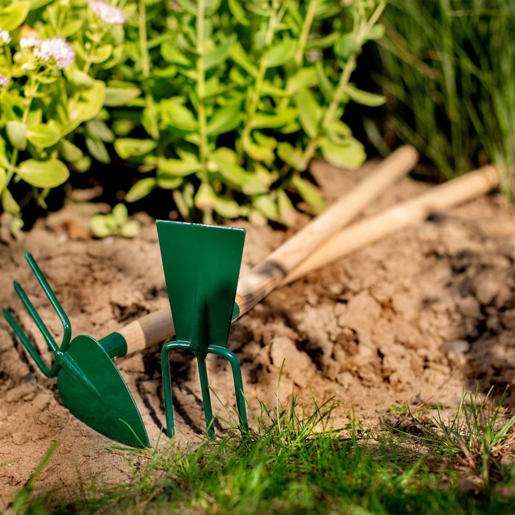 Zappa da giardino KADAX per scavare con forca da 8 cm e gancio da 115 cm