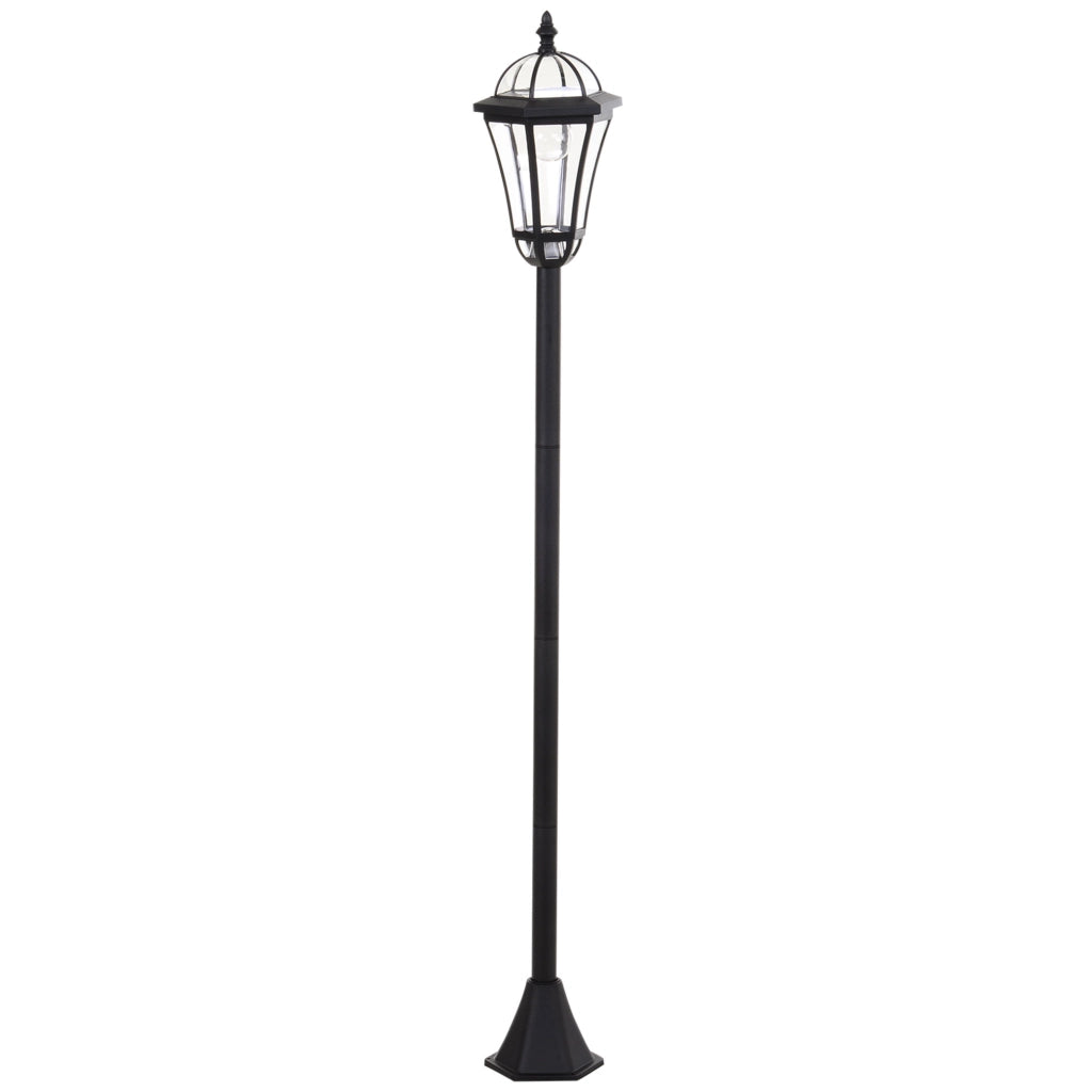 Lampioni solari da giardino 2 pezzi LED bianchi in ABS nero IP44 con accensione automatica e risparmio energetico