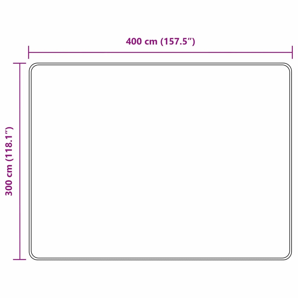 Tappeto Stampa Crema 400 × 300 cm Poliestere e PVC