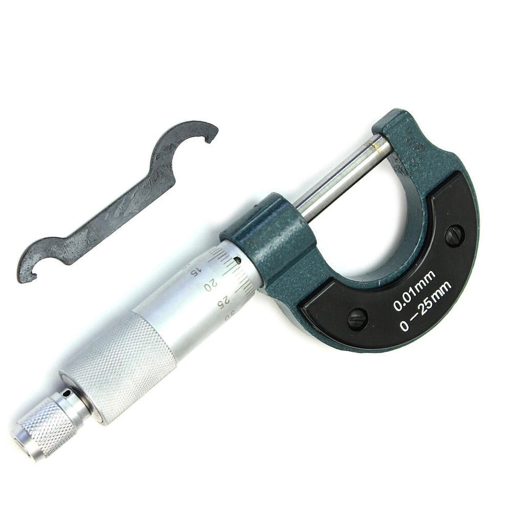 CALIBRO MICROMETRO CENTESIMALE SPESSIMETRO MISURATORE PRECISIONE 0-25mm 0.01 mm