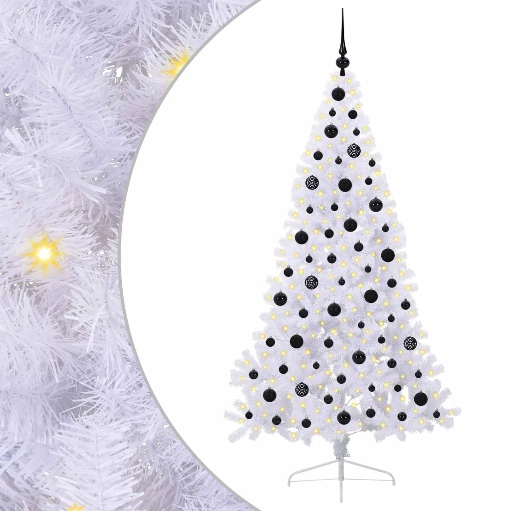 Albero di Natale artificiale Bianco 180 cm PVC e Acciaio 3426813