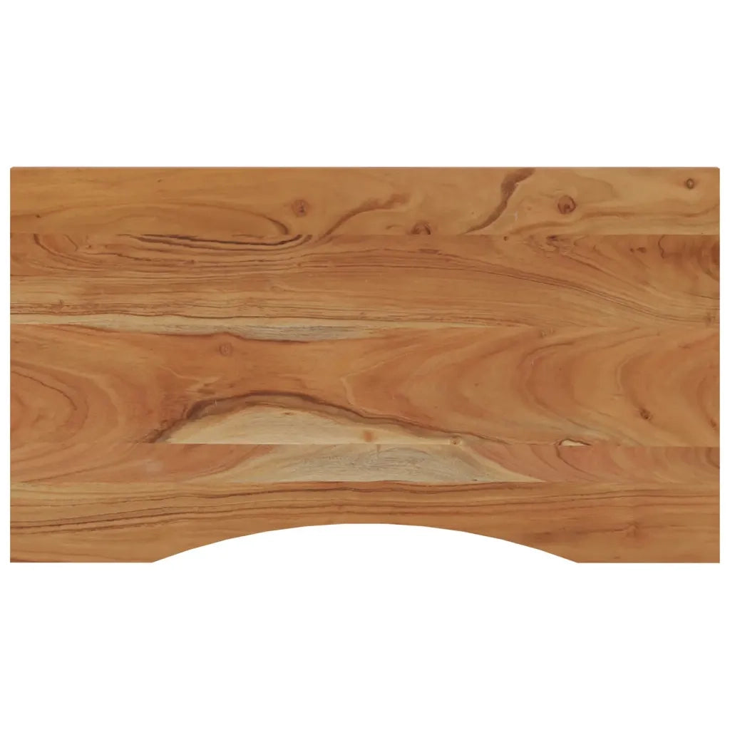 Piano Scrivania 80x50x2,5 cm Rettangolare Legno Massello Acacia 370162