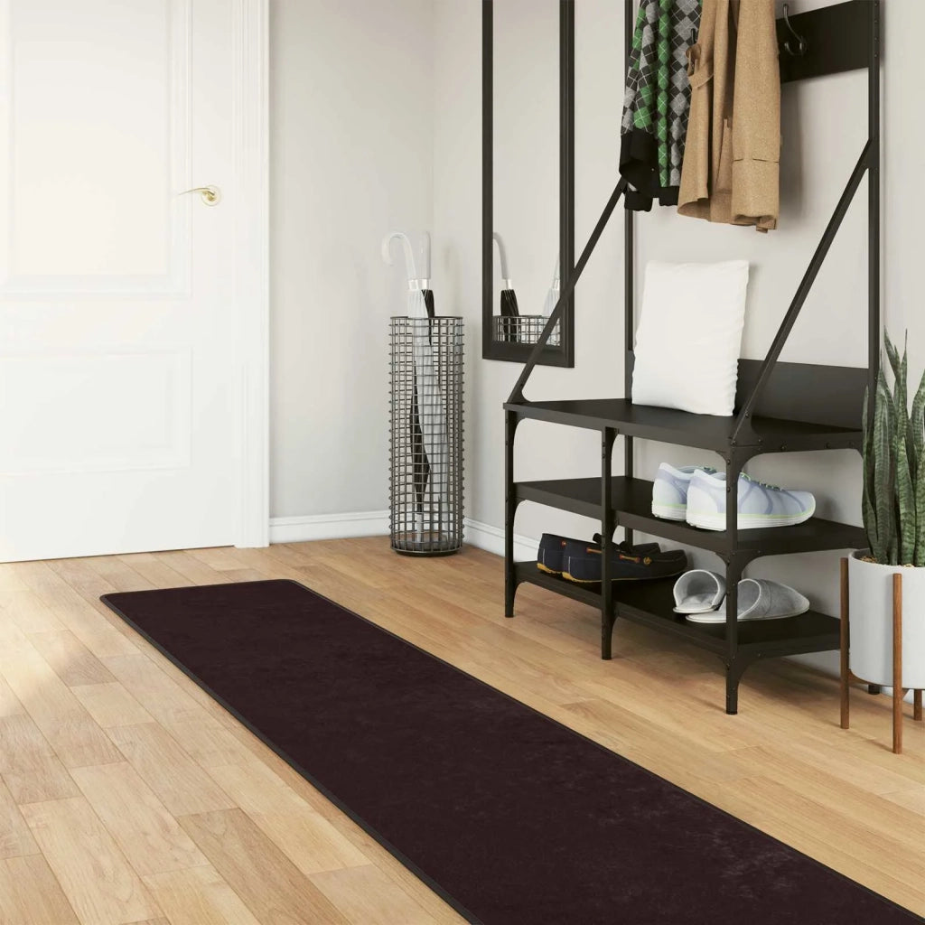 Runner Tappeto MARSA Antracite 50 x 350 cm Poliestere e PVC 42023165