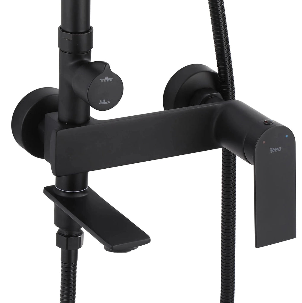 Set Doccia Rea Storm Black Matt