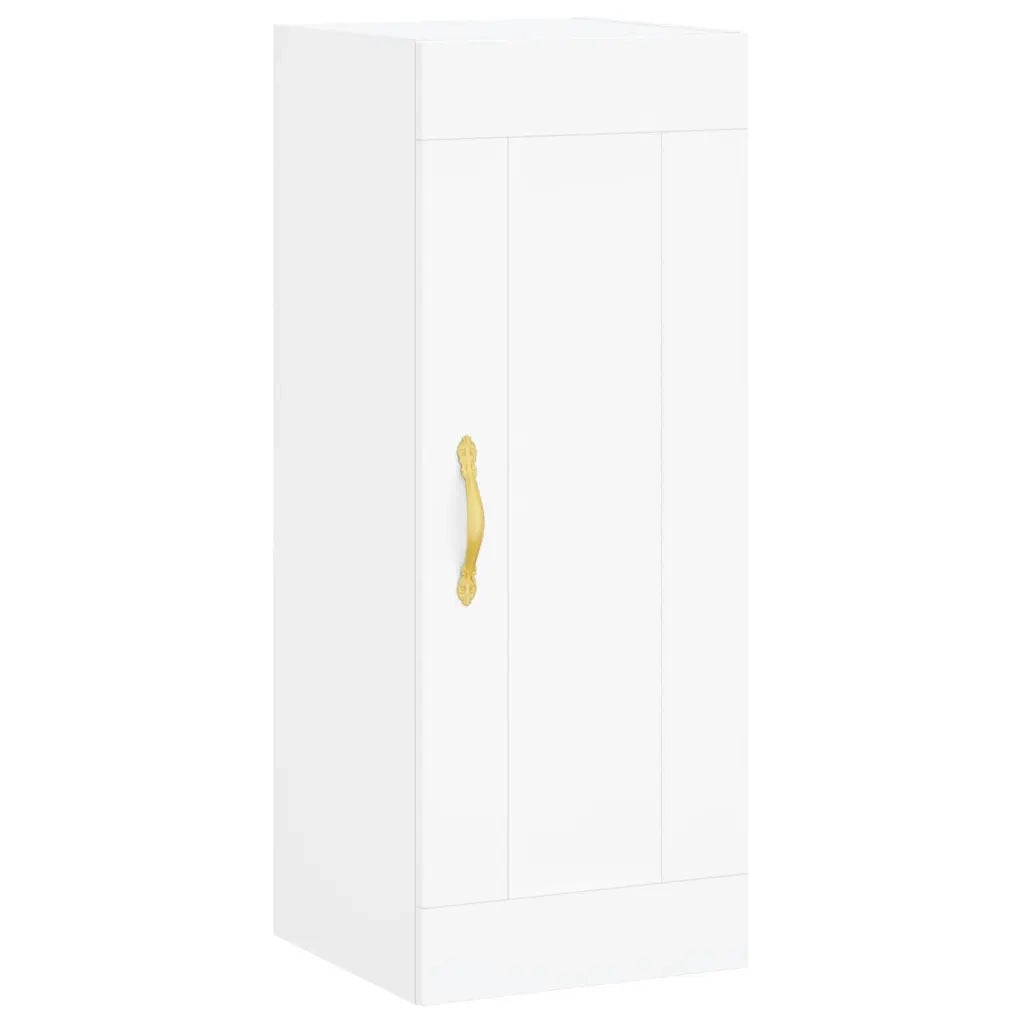 Credenza | Madia | Buffet da pranzo | Armadio da pranzo Bianca 34,5x34x180 cm in Legno Multistrato