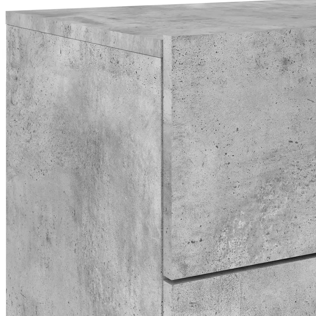 Comodino a Parete con Luci LED Grigio Cemento 836818