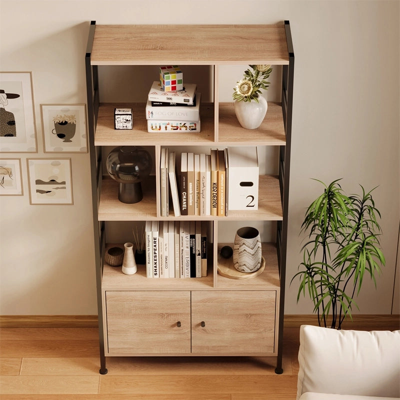 Libreria moderna e versatile in stile loft con mobili con serratura