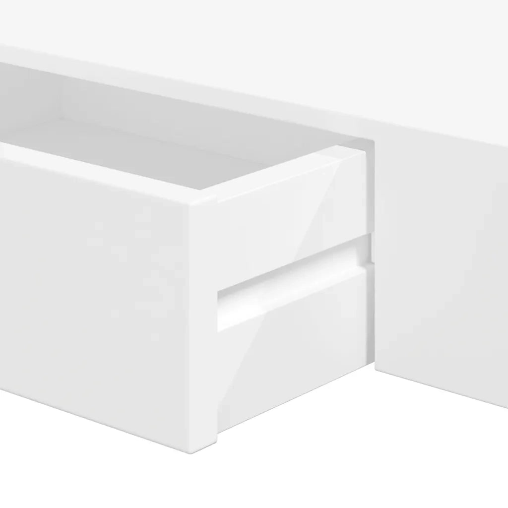 2 pz Mensole | Ripiano | Scaffale con Cassetti Bianco 48 cm