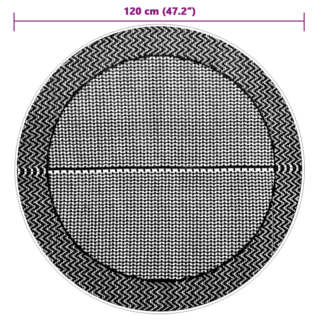 Tappeto da Esterno ARAKIL Grigio Ø120 cm in PP 368458