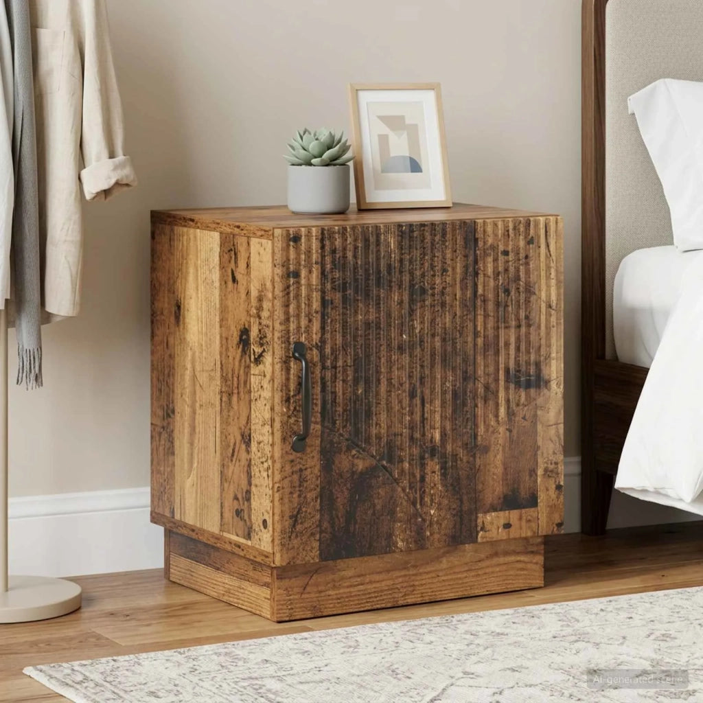 Comodino 2 pz Legno antico 43 x 34,5 x 47 cm 895272