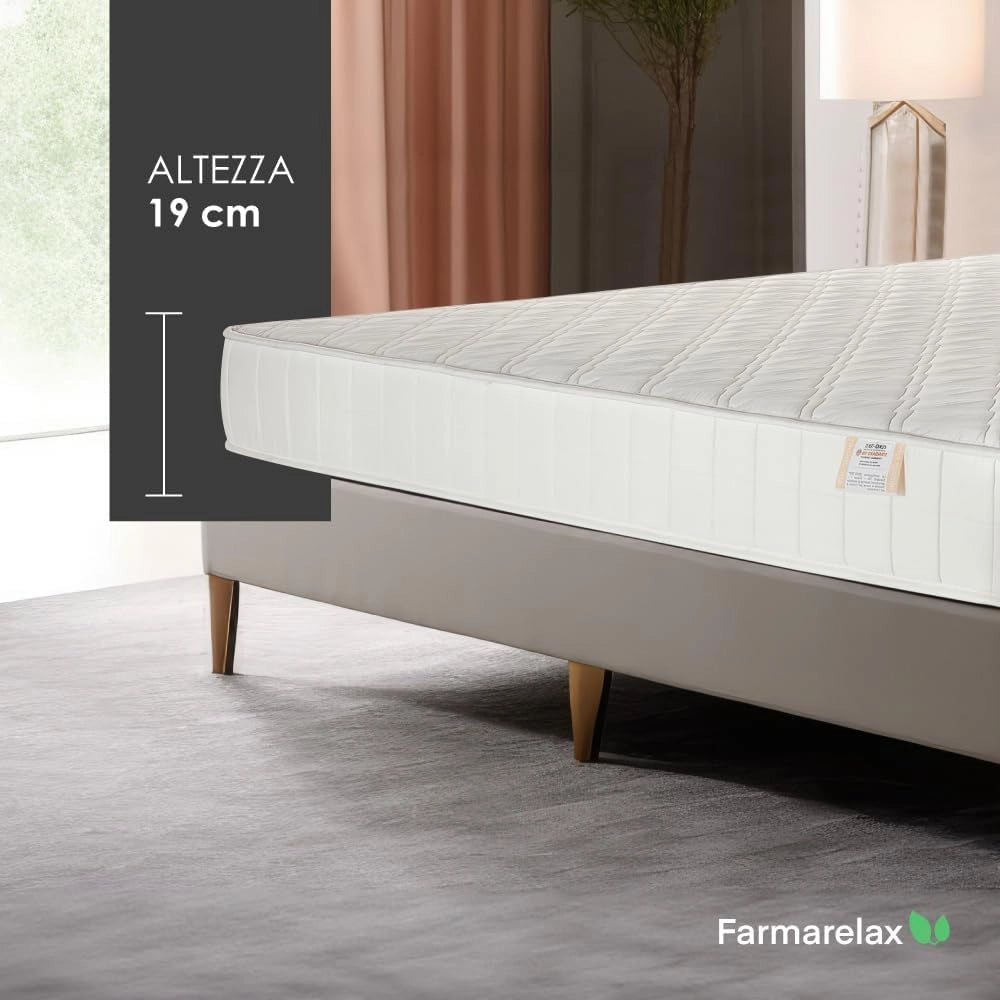 Materasso in Eliocell firm 160x190 h19 cm ortopedico e anatomico spedito sottovuoto Farmarelax