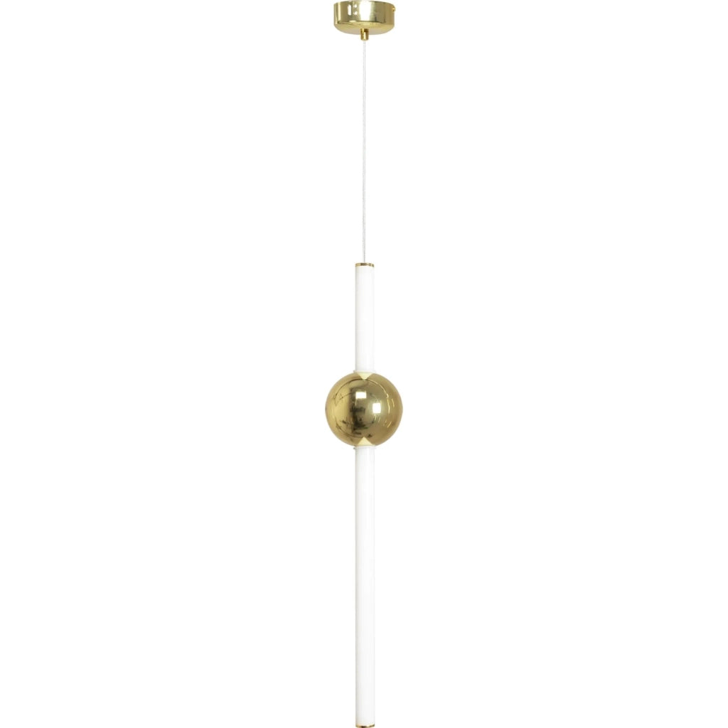 Lampada Da Soffitto Pensile Lungo Led Bianco Oro App476-cp
