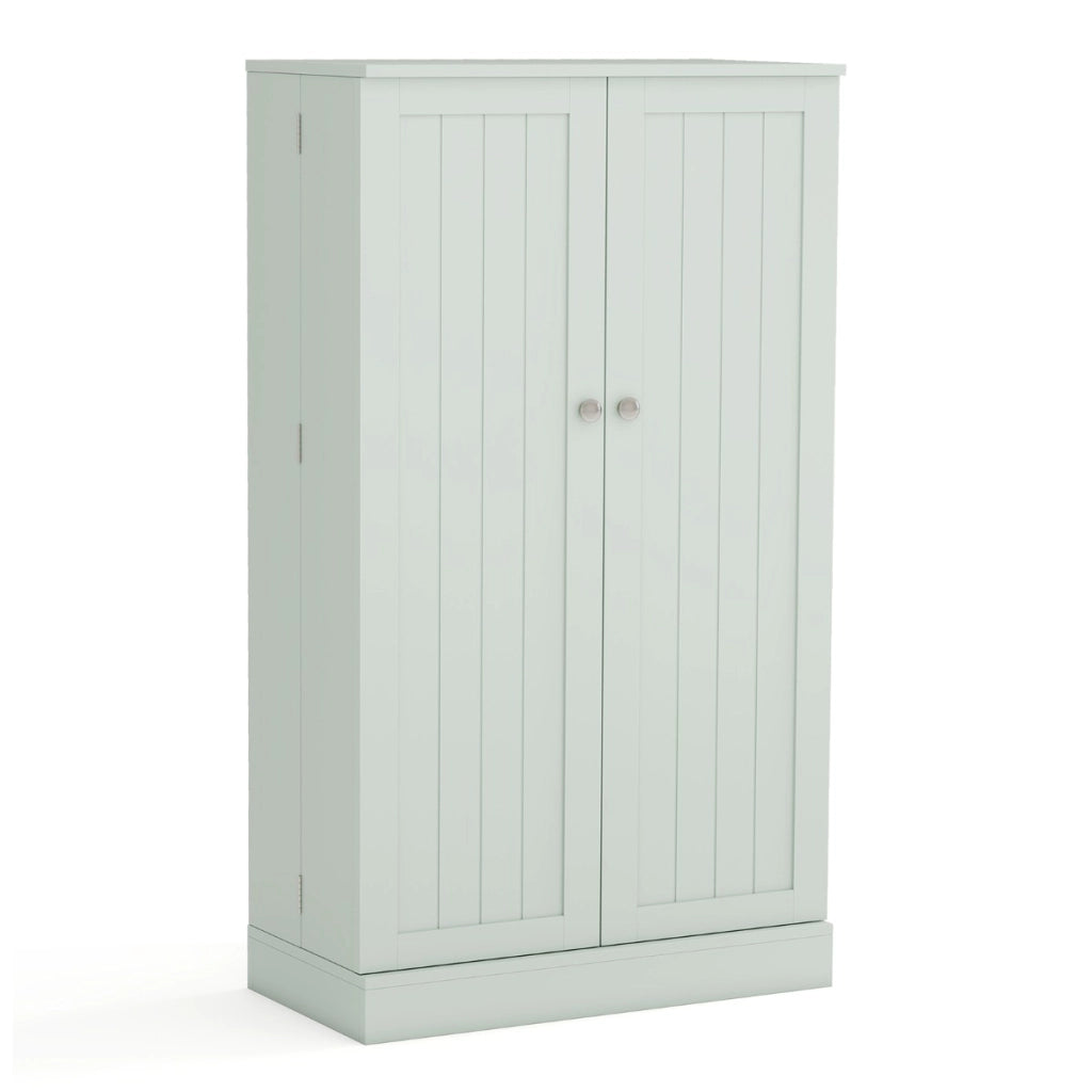 Armadietto dispensa alto 104 cm con ante e ripiani regolabili, Credenza autoportante per sala da pranzo e soggiorno Verde-Credenze buffet