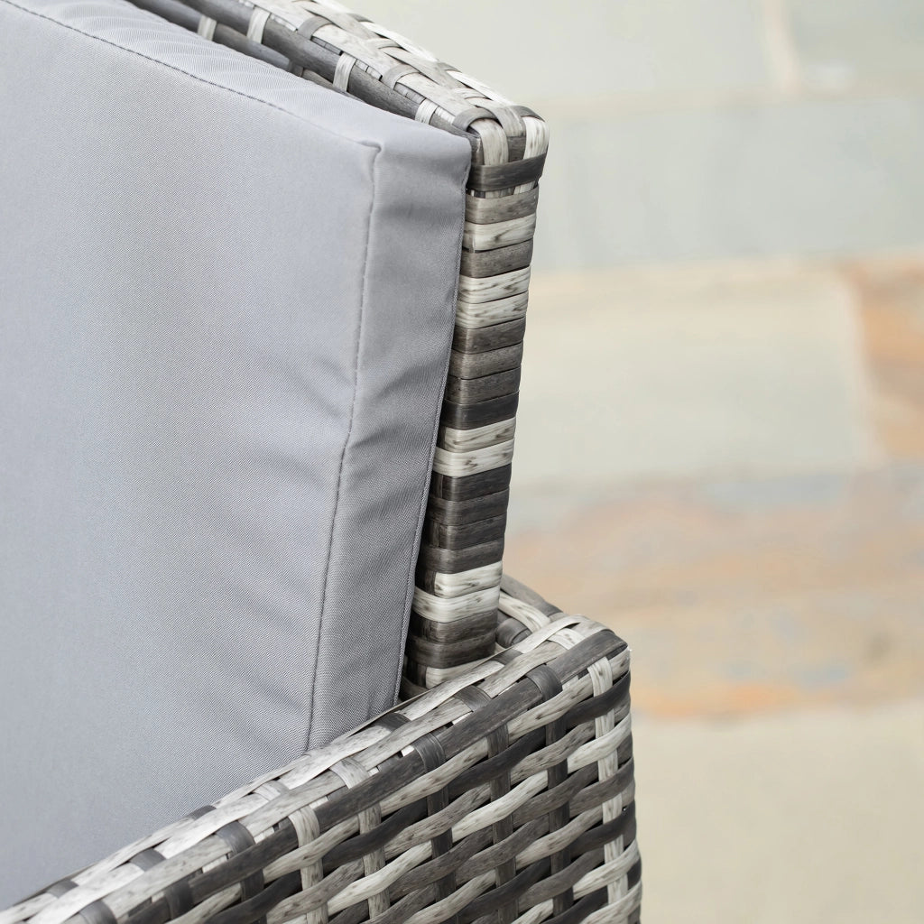 Set da Giardino Polyrattan 4 Posti con Cuscini ¨C MINIMAL ¨C Grigio