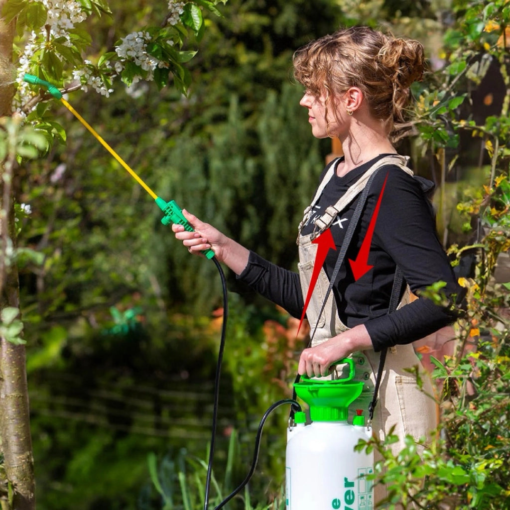 Spruzzatore a pressione manuale KADAX da 8 litri, spruzzatore da giardino per piante con lancia grande