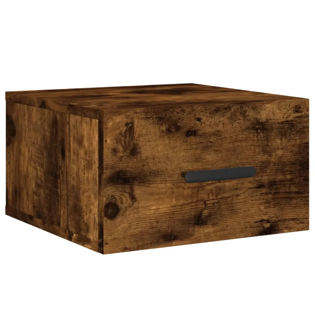 Comodino a Muro Rovere Fumo 35x35x20 cm 829846