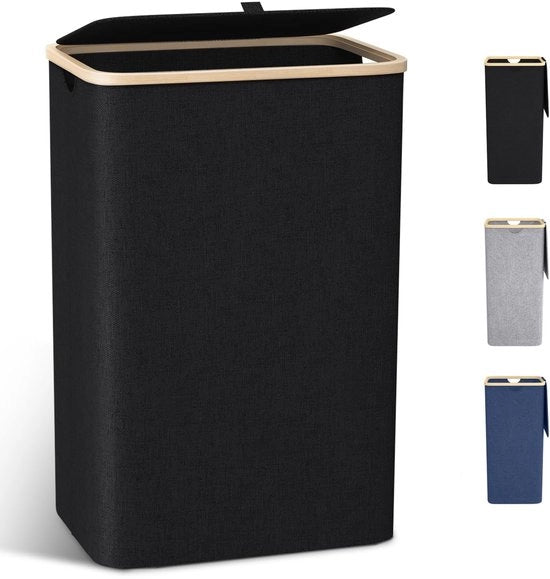 Wascio grande con coperchio, 100L vasca da lavanderia con sacchetto di lavaggio rimovibile 

Specifiche tecniche:
- Capacità: 100L
- Tipo di vasca: smaltata
- Materiale: plastica
- Dimensioni: 
- Modello: senza modello specificato