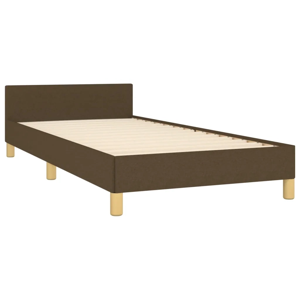 Giroletto senza Materasso-Struttura Letto Marrone Scuro 90x200 cm Tessuto 765541