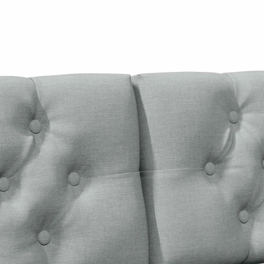 Testiera imbottita Grigio chiaro 140 cm Pino massello 879178