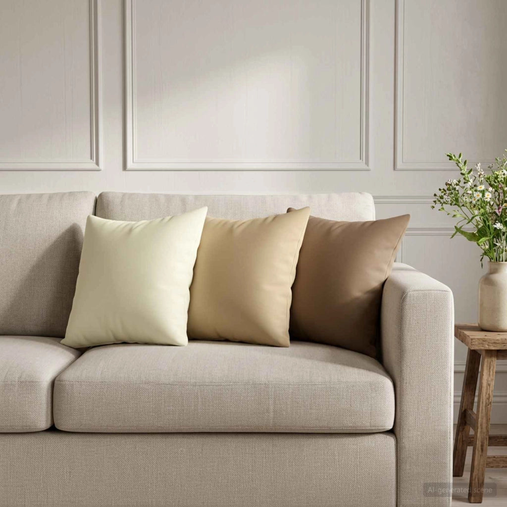 Cuscino 12 pz HEERLEN Beige 40 x 40 cm Poliestere 924693
