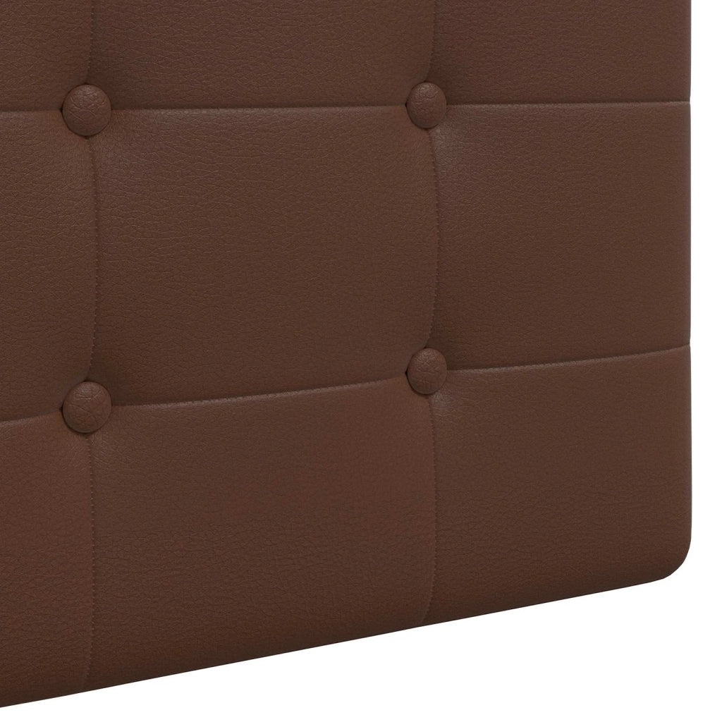 Testiera | Testata sospesa Con luce LED Marrone Similpelle