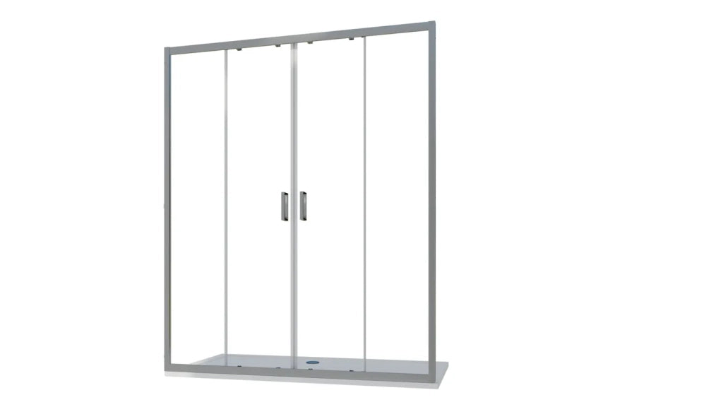 Porta doccia 190 cm due ante scorrevoli vetro 6mm trasparente | Sardinia
