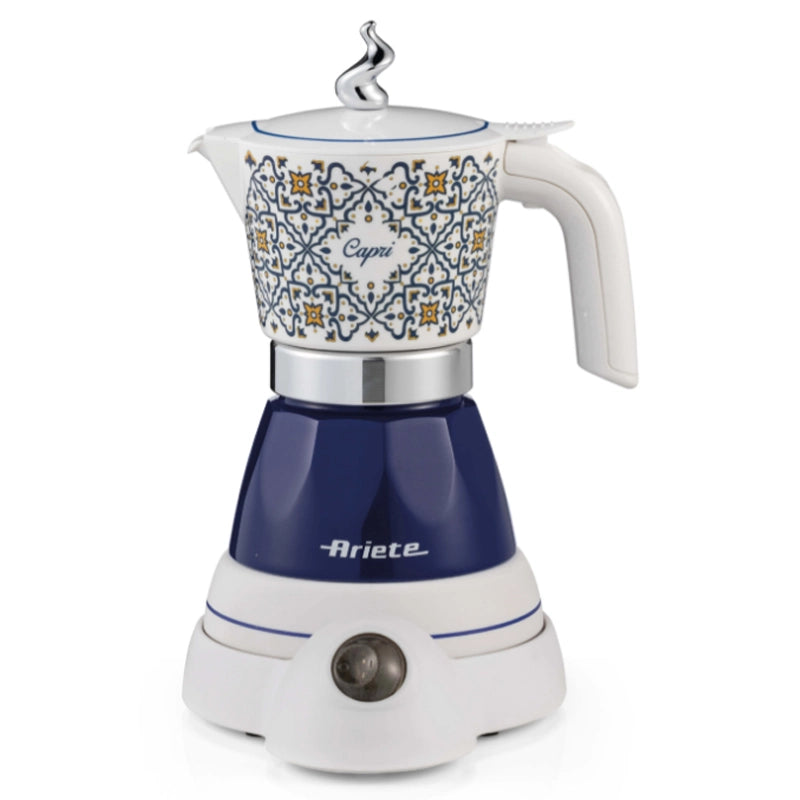 Ariete 1358 moka aroma capri/positano, moka elettrica, 400w, 2/4 tazze, cordless, spegnimento automatico, mantenimento temperatura - ARI1358CA