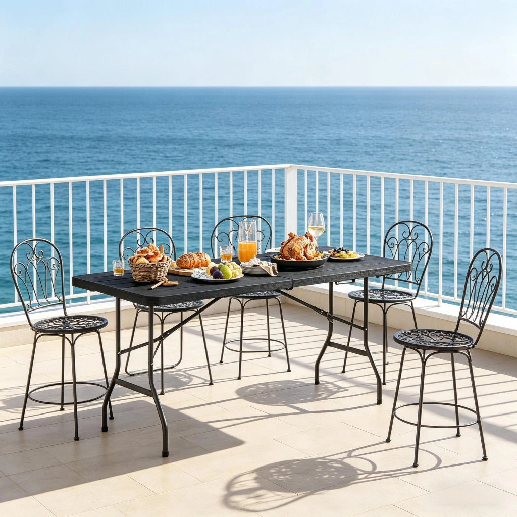 Tavolo da balcone con piano liscio; tavolo da buffet; tavolo da pranzo pieghevole