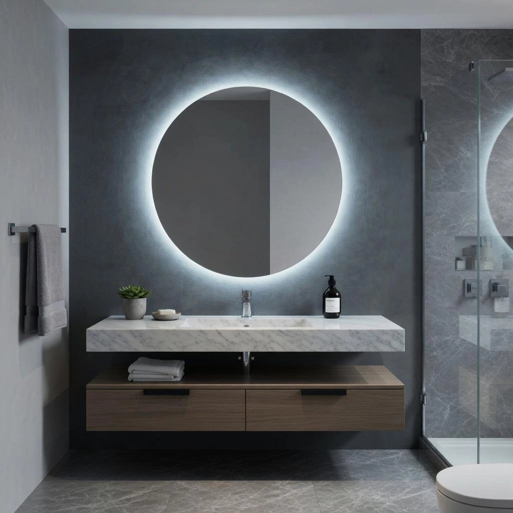 Specchio illuminazione led tondo mod. L105 - d.80