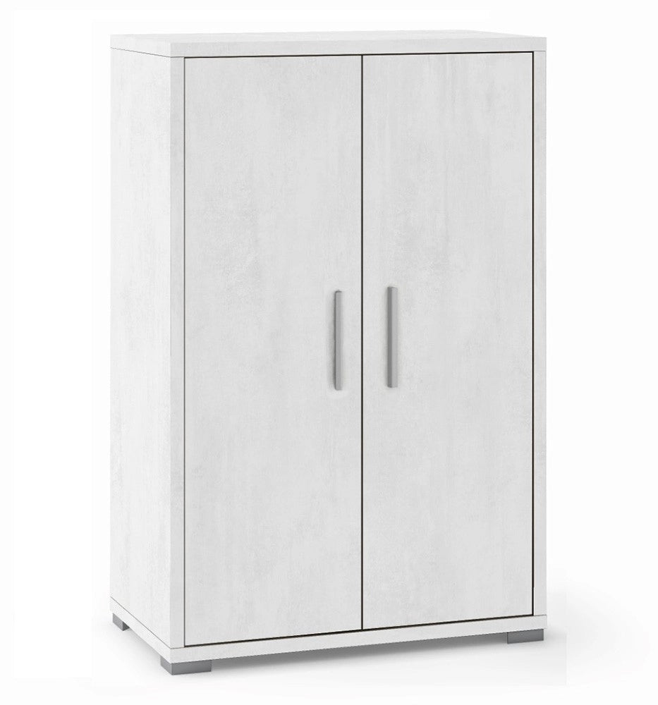 Mobile Armadio 2 ante H110 L71 P41 Cm colore bianco ossido Dd270k Sarmog