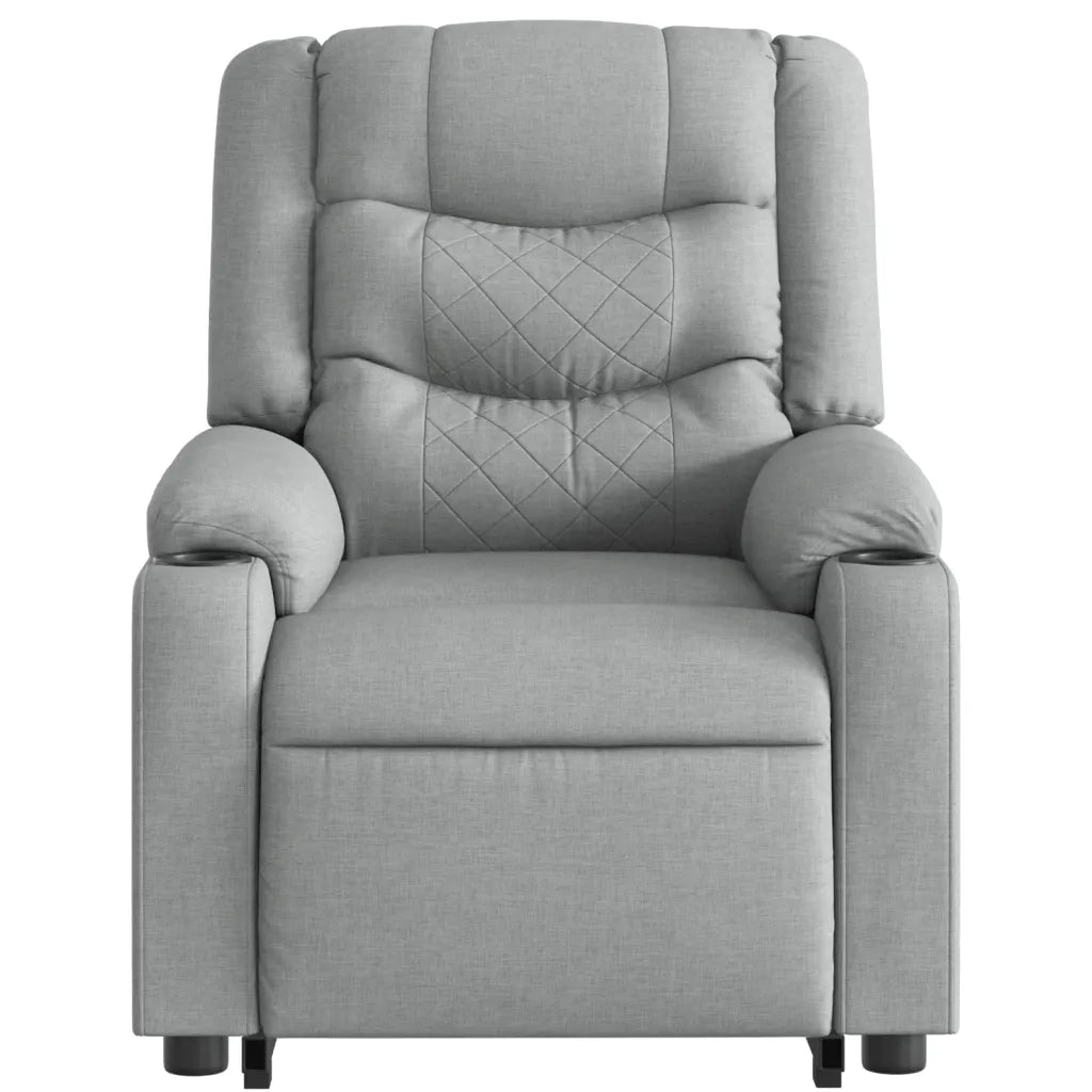 Poltrona Alzapersona Massaggi Elettrica Grigio Chiaro Tessuto 3206582