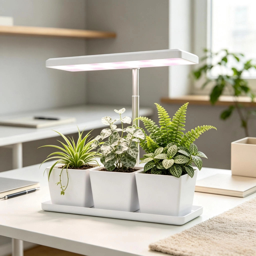 Lampada LED da 10W per la crescita delle piante con spettro completo, 3 vassoi per la propagazione inclusi (solo con la lampada LED per la crescita de
