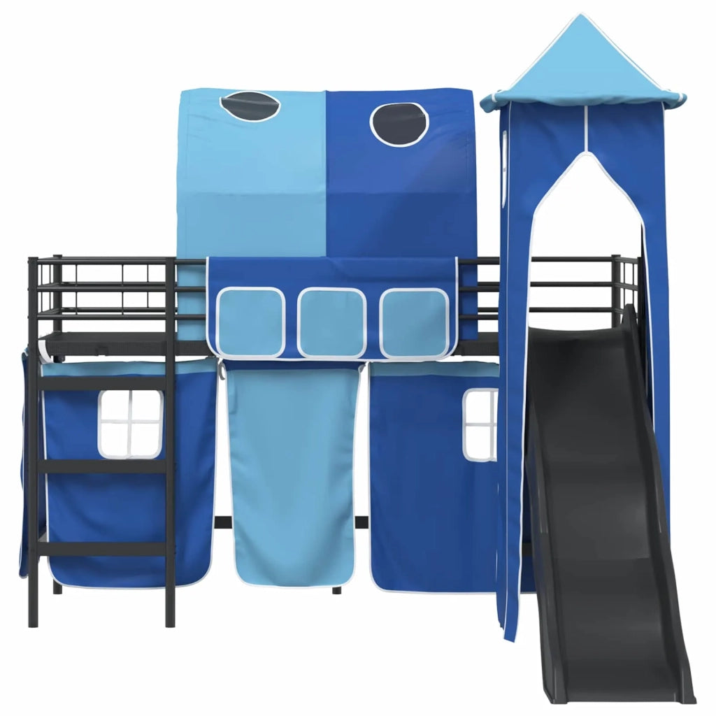 Struttura del letto loft per bambini Nero e Blu 100 x 190 cm 42020882