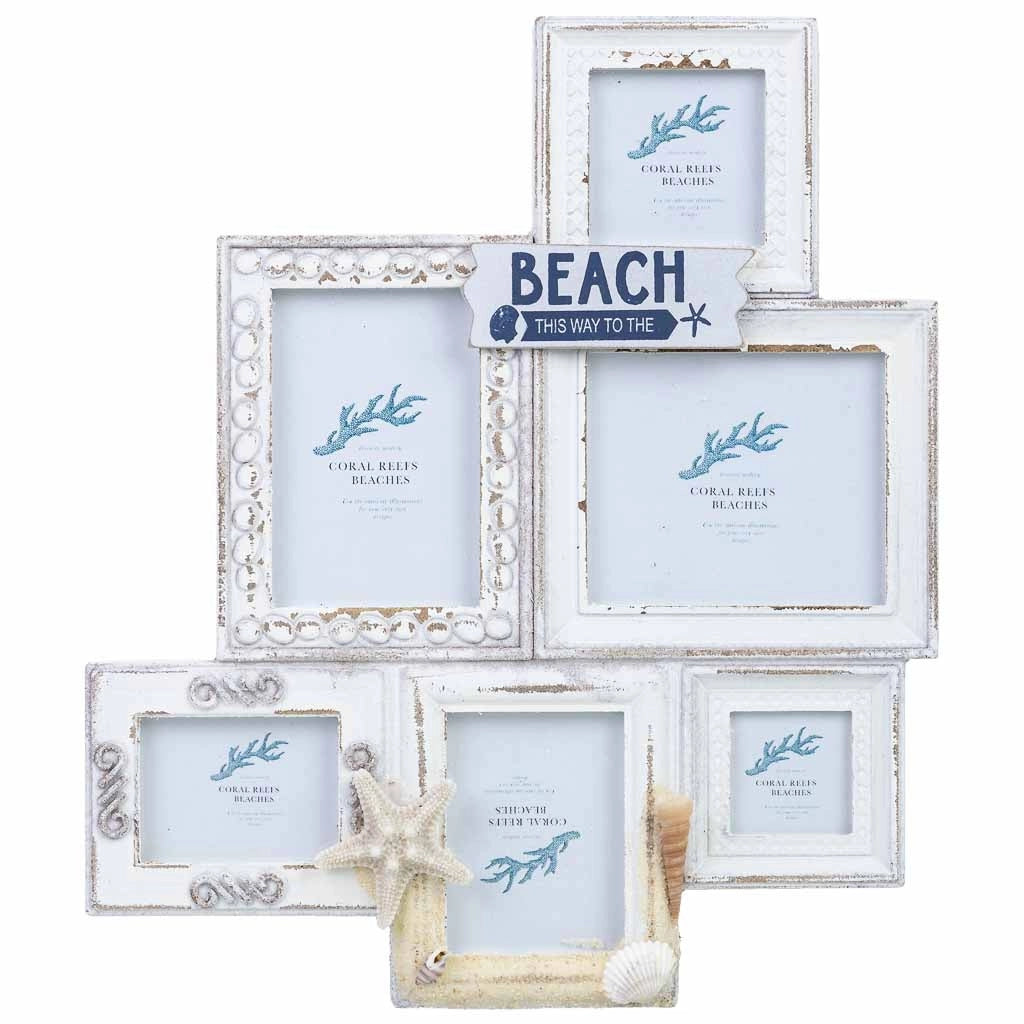 Cornice portafoto in legno bianco 23x1x27h cm
