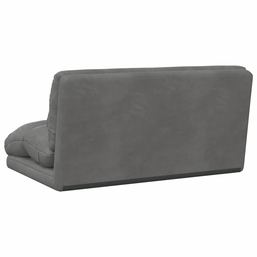 Sedia da Pavimento Grigio scuro 110 x 82 x 55 cm Velluto 42028211