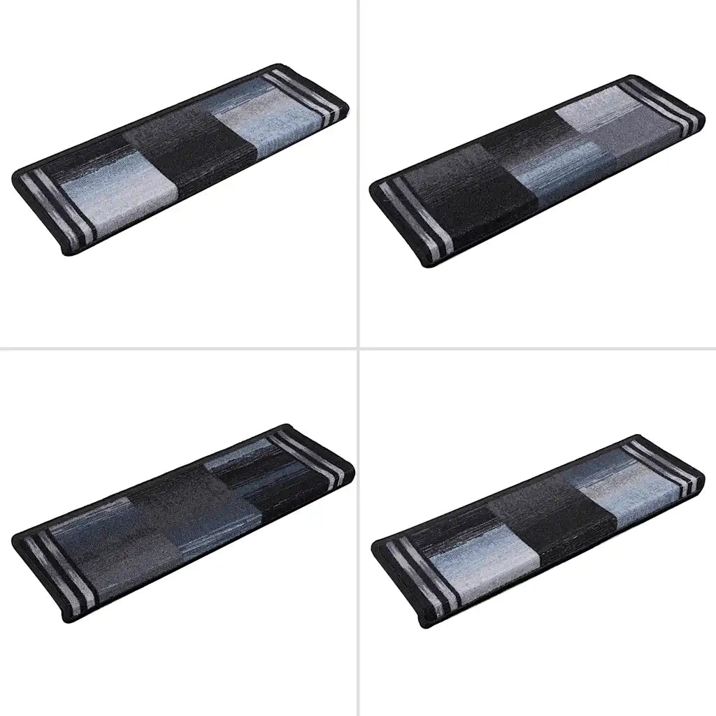 Tappetini per Scale Autoadesivi 5 pz | Gradini per Scale 65x21x4 cm Nero e Grigio