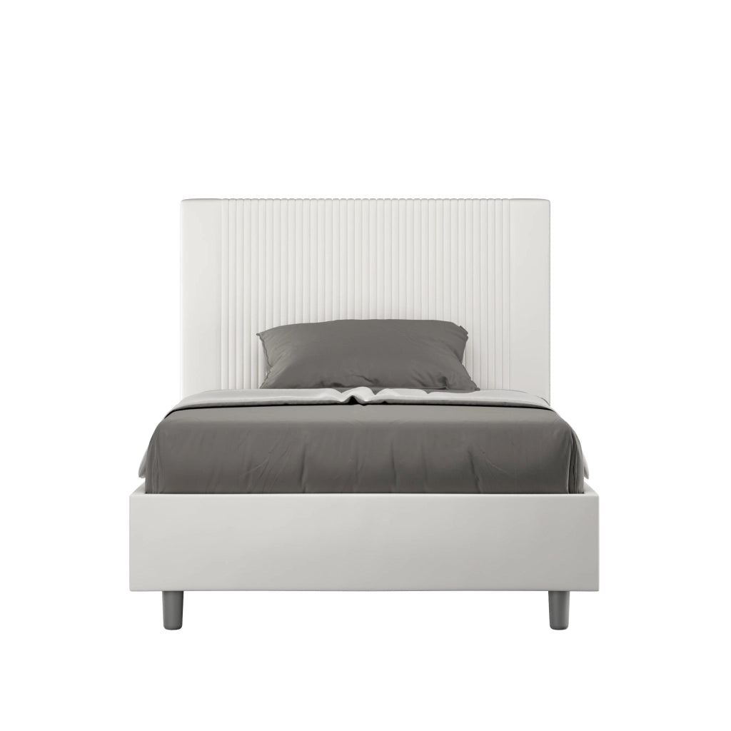Letto Matrimoniale Extra Large 190x210 cm con Rete Goya Bianco