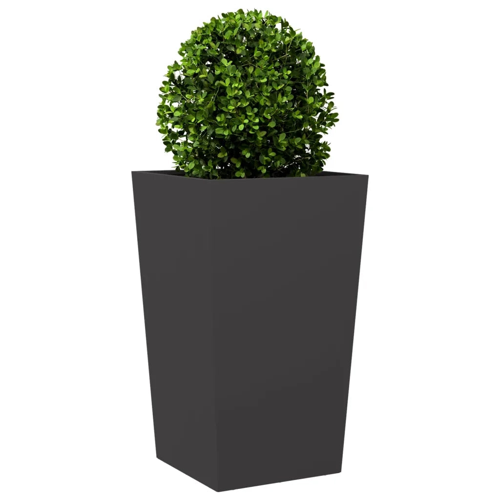 Fioriere da Giardino 2 pz Nere 45x45x75 cm in Acciaio 851095