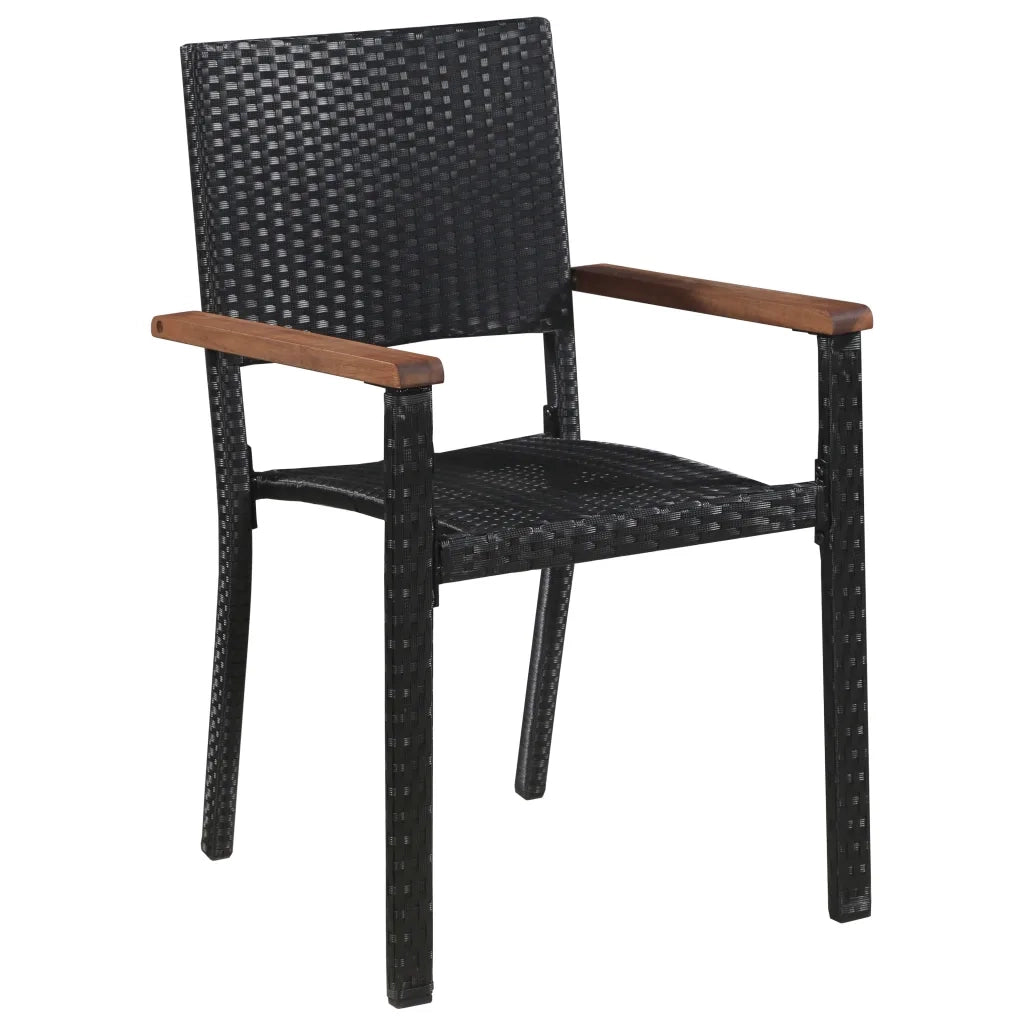 Set Mobili da Pranzo per Giardino 5 pz | Set Salotto da Giardino Nero
